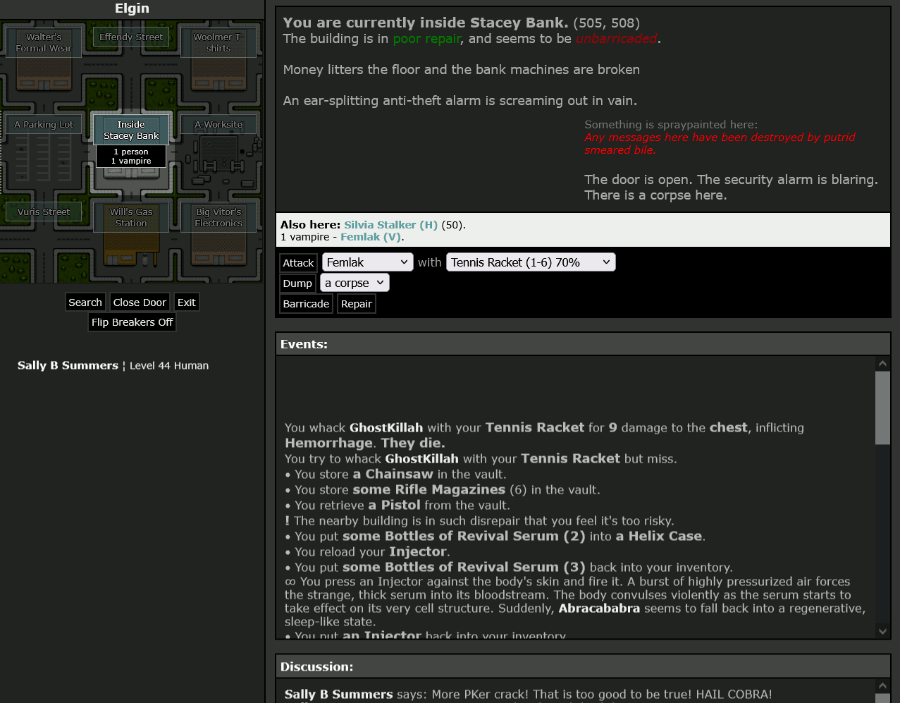 #8: GhostKillah - Fort Barnes Defense Force - Sally B Summers says: "More PKer crack! That is too good to be true! HAIL COBRA!" - Killed by Tennis Racket - 25/04/2025